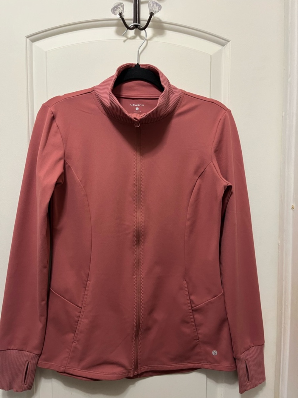Layers Athletica Dusty Rose Zip-Up Utility Jacket